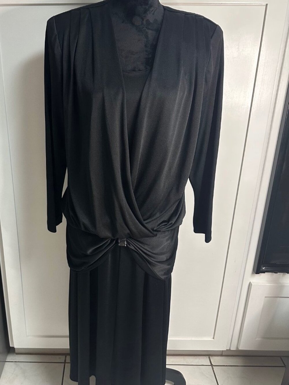 Vintage Pellini After 5 80's Glam Black Dress Size 9/10 Formal Party